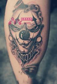 Evil Clown Creative Shank Tattoo Picture