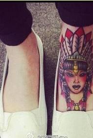 модна жена налет дјевојка тетоважа слика поштовање слика