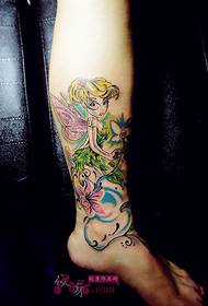 Butterfly Elf Flower Shank Tattoo Picture