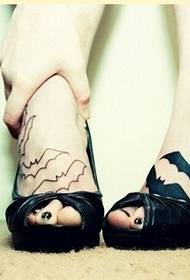 immagine di carattere personaggio piede bellissimo pipistrello tatuaggio tatuaggio