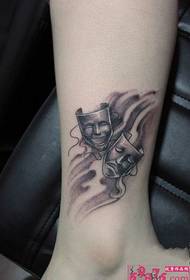 masg sgòthan dealbh tatù ankle