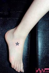 веднага мода малка звезда татуировка снимка 49348-момичета глезен цвете око татуировка модел снимка