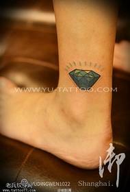 ankle color diamondi tattoo mufananidzo
