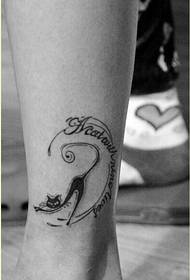 pearsa boireann ankle dealbh brèagha dealbh tatù cat