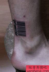 pola tato barcode kaki laki-laki