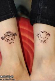 small fresh feet cute doll tattoo pattern