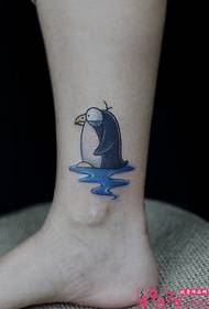 Roztomilý Meng Penguin Ankle Tattoo obrázek