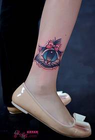 cute one-eyed little cute ankle tattoo picture