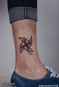 Enkel Windmill Tattoo Patroon