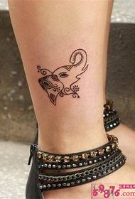 lány boka kis elefánt fej tetoválás minta kép 49358 láb meztelen aranyos panda tetoválás kép