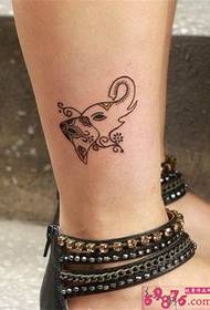 Mädchen Knöchel kleiner Elefant Kopf Tattoo Muster Bild 49358-Fuß nackt niedlichen Panda Tattoo Bild