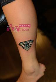 liten färsk blå diamant ankel tatuering bild