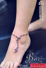 menina tornozelo pulseira de tornozelo tatuagem padrão