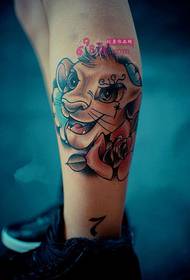 søde lille løve kalv tatovering billede