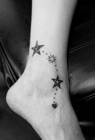girlarfin ƙafafun yarinya don abin pentagram ƙaunar ƙirar tattoo