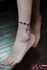 Llun Tattoo Ffasiwn Anklet Bowlet