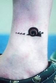 foot cute snail tattoo picture
