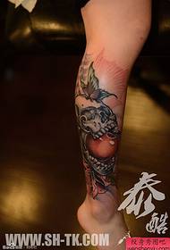 pensamiento del pie tres patrón de tatuaje
