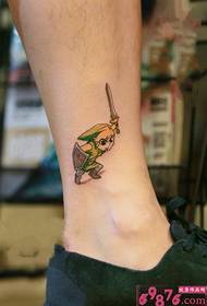cartoon warrior ຂໍ້ຕີນຄົນອັບເດດ: ຂໍ້ຕີນ tattoo