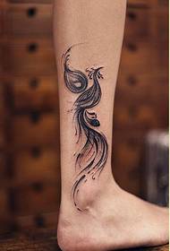 beautiful ankle fashion Phoenix tattoo pattern to enjoy the picture