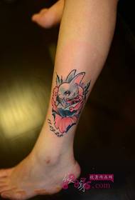 симпатична симпатична слика за тетоважи со зајаци од глужд