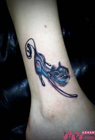 charmed Persian cat ankle tattoo picture