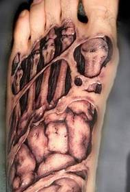 ein zerrissenes Haut Tattoo Muster Bild