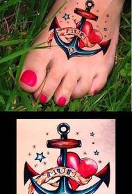 instep corak tato jangkar pop popular