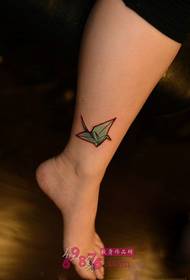 mga alaala ng pagkabata libong papel cranes ankle tattoo larawan