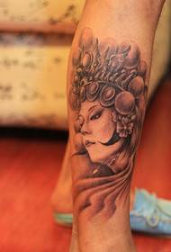 Tattoo show picture recommended A calf flower tattoo pattern