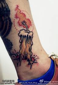 Jalka väri kynttilä tatuointi kuva