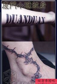 adhbrann-popping thorns anklet pàtran tatù