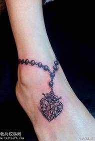 osobné tetovanie srdce anklet srdce