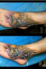 chlapčenská noha farba boh zviera tetovanie vzor obrázok
