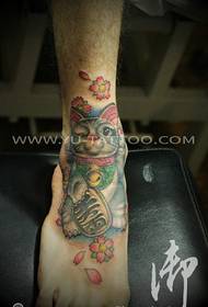 Instep culore di sorte di patronu di tatuaggi di gatti