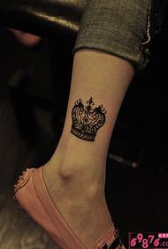 gleženj krona sveže evropske in ameriške slike tatoo