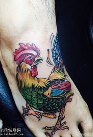 modello del tatuaggio del collo del colore del collo del piede
