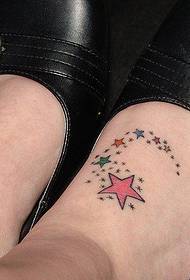 A kis Qingxin lábú ötágú csillag tetoválás tetoválás működik