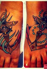 kapribadian dina instep Anchor tattoo damel