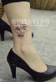pequenos pés frescos cor elefante tatuagem funciona