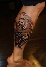 Domineering Tiger Musoro Ankle Tattoo Mufananidzo