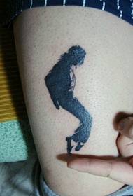 Zdjęcie tatuażu MJ stopy dla mężczyzn