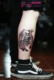Sketch Wind Lucky Cat Shank Tattoo Picture