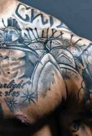 pàtran tatù arm dubh leth-chuimhneachail Spartan