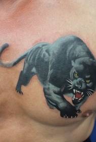 pola tattoo dada panther hideung anu alus