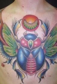 колер грудзей вялікіх крыл жукоў і малюнак татуіроўкі лічынкі