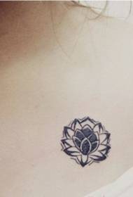 girl arm personality totem lotus tattoo pattern
