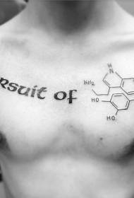 bularrean formula kimiko beltz esanguratsua Letra tatuaje eredua