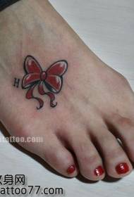 skønhed fod populære bue tatovering mønster