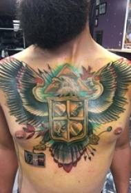 кольоровий орел татуювання чоловічий груди колір малюнок орел татуювання